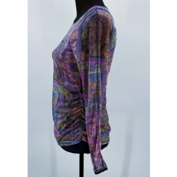 Nwt Lucky In Love Mesh Long Sleeve Women Shirt Top w/ Cami M Medium - Picture 7 of 10